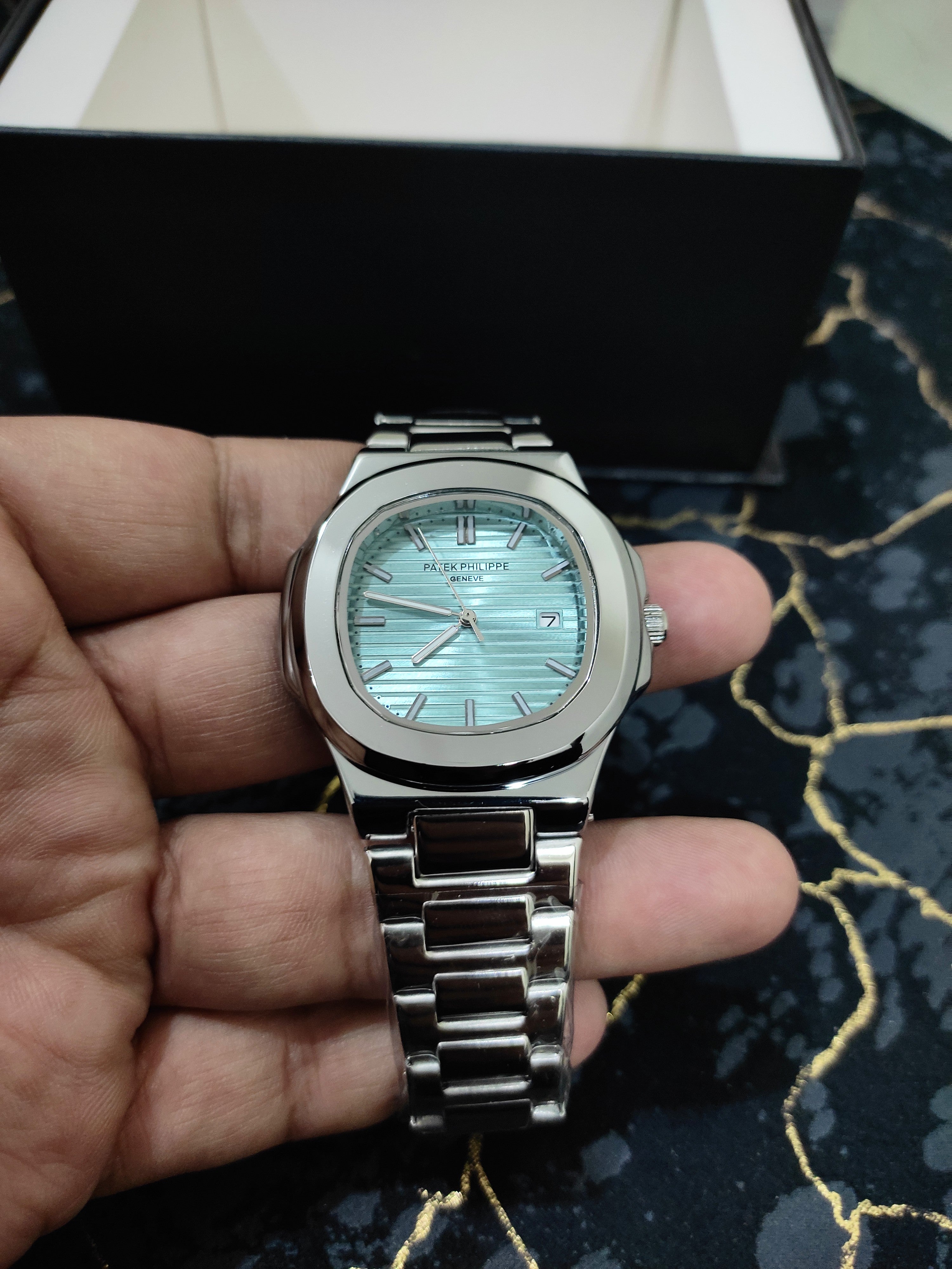 DialKing Royale — Blue Guilloché Dress Watch | Silver Case | Status Timepiece | Pakistan