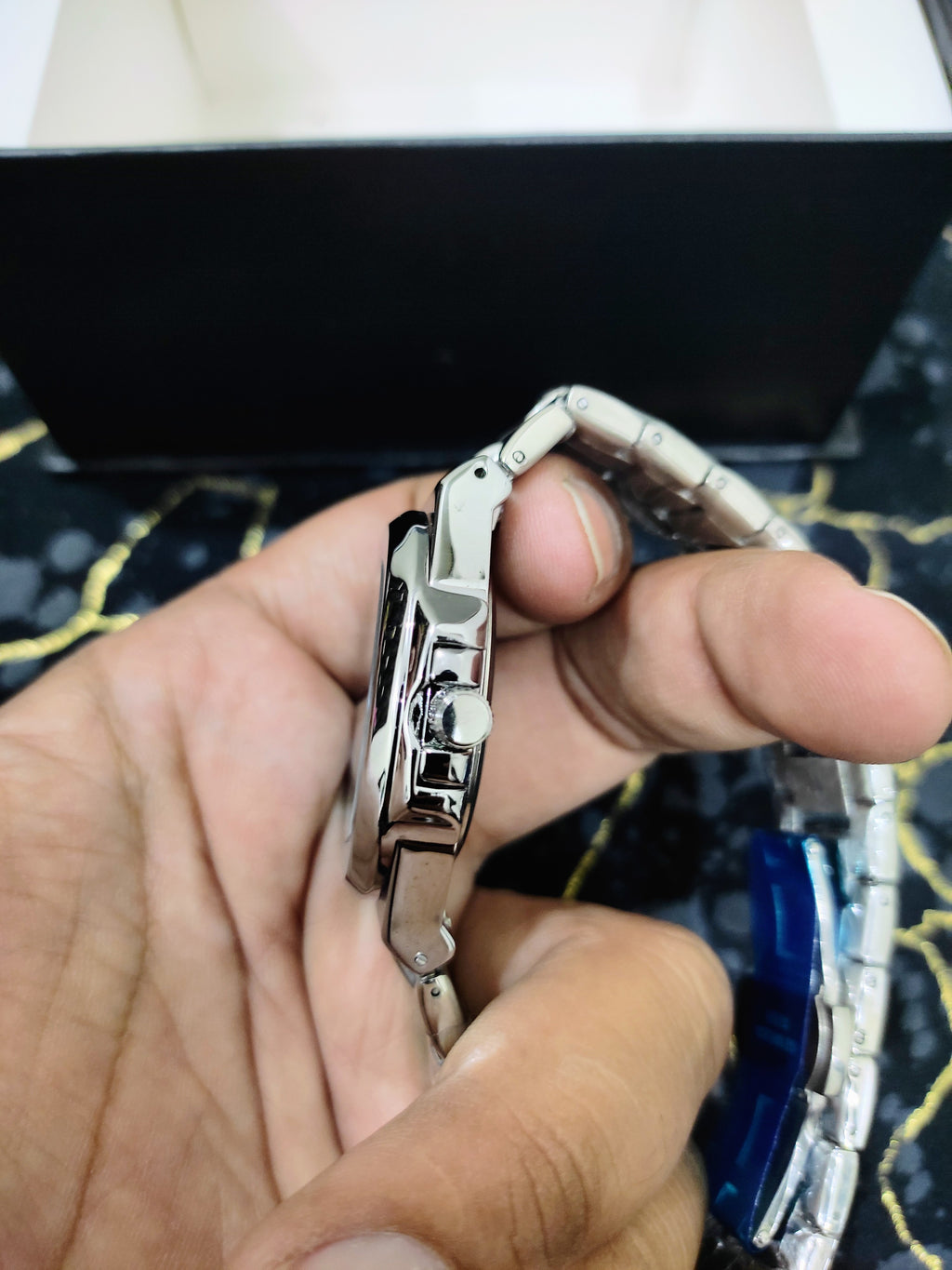 DialKing Royale — Blue Guilloché Dress Watch | Silver Case | Status Timepiece | Pakistan