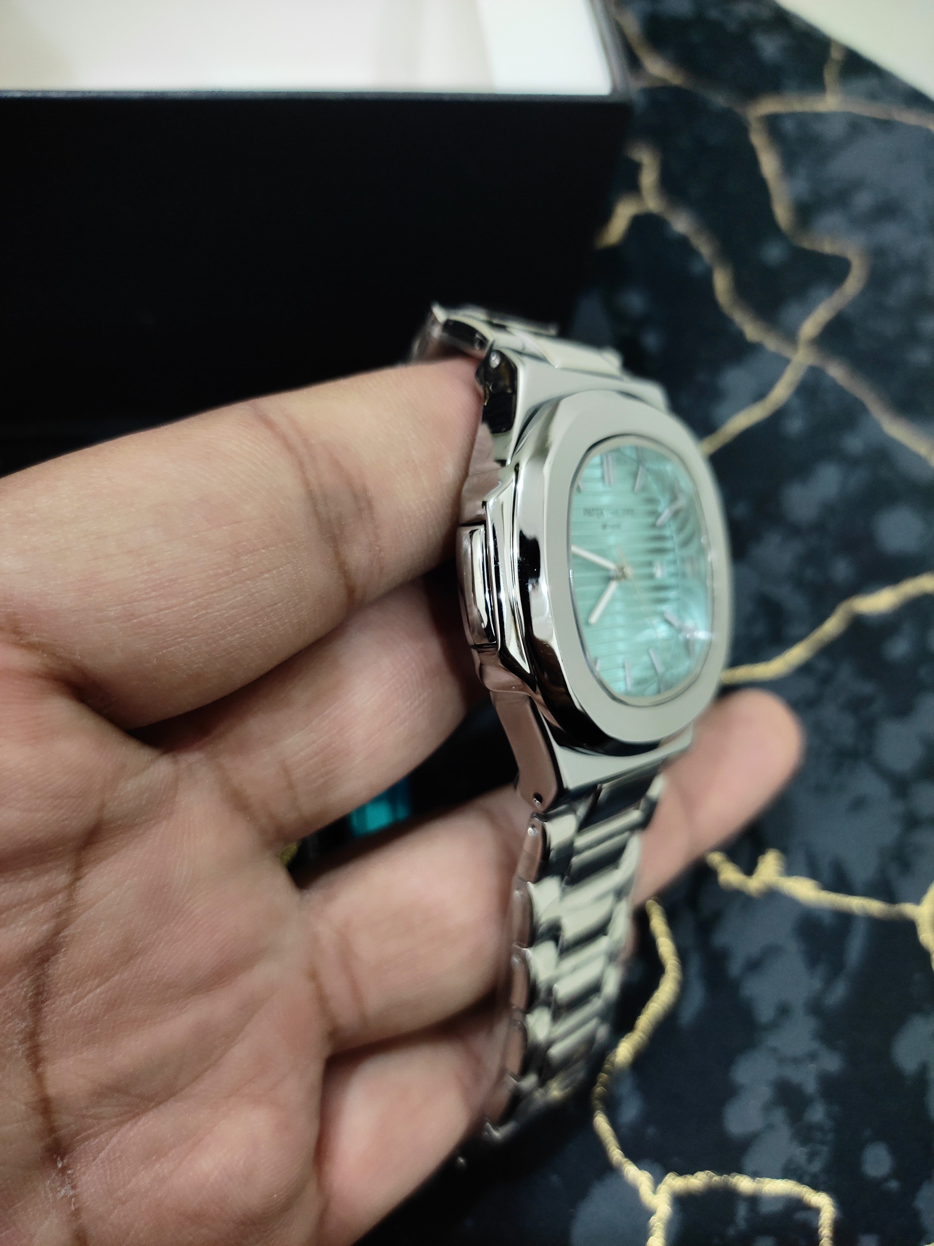 DialKing Royale — Blue Guilloché Dress Watch | Silver Case | Status Timepiece | Pakistan
