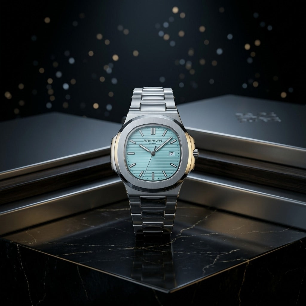 DialKing Royale — Blue Guilloché Dress Watch | Silver Case | Status Timepiece | Pakistan